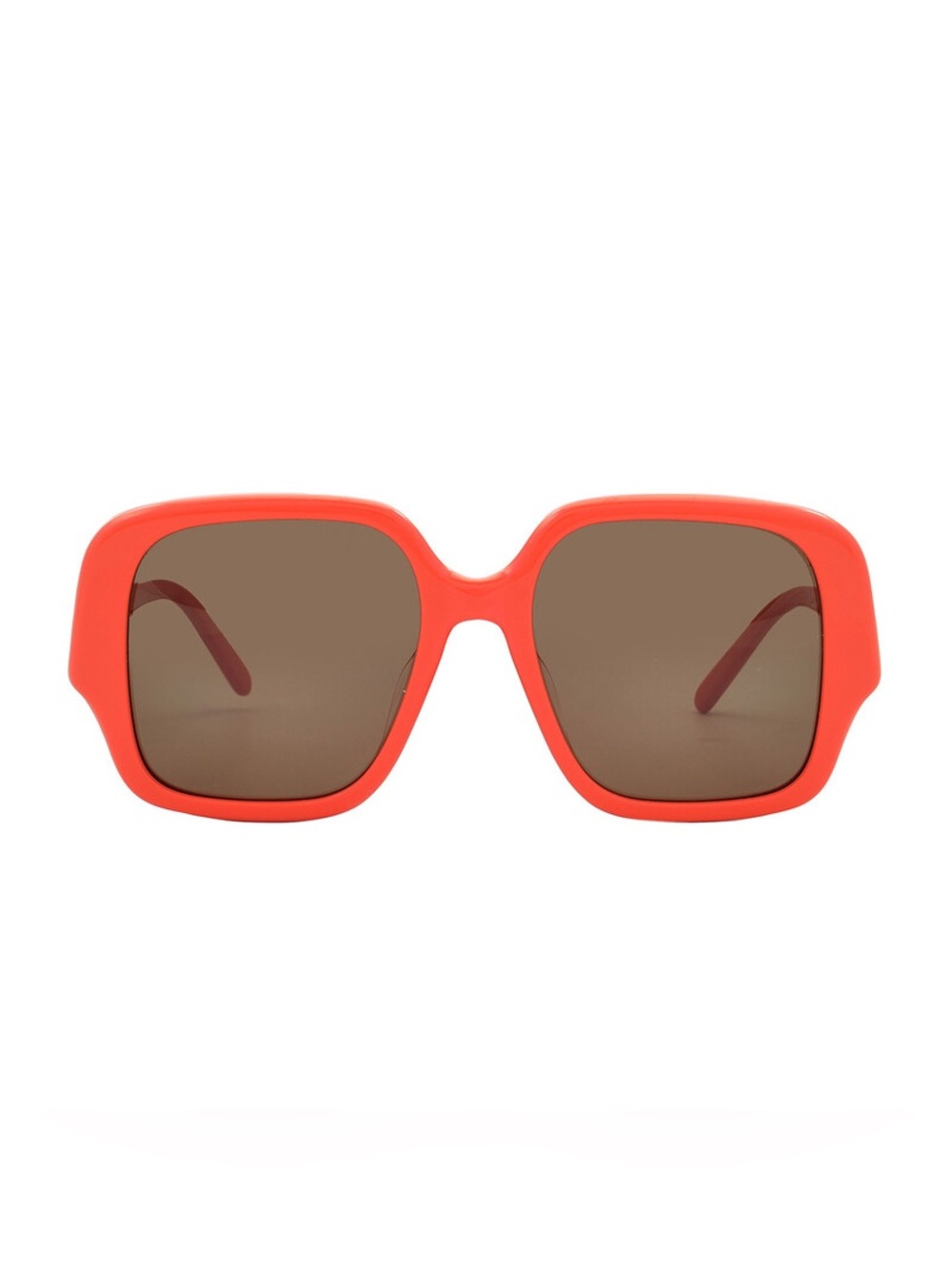 New Loewe LW40134U 42E Orange Square-Frame Sunglasses Brown Lenses Authentic - Picture 3 of 8